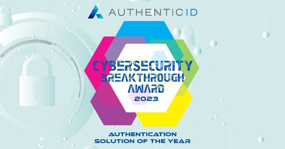 LinkedIn Cybersecurity Breakthrough Award Badge 2023 AthenticID